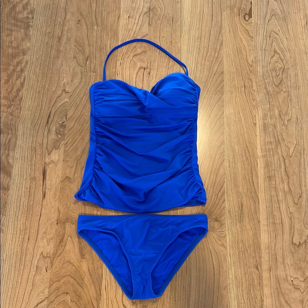 La Blanca 2 piece bandeau tankini & hipster bottom size 6